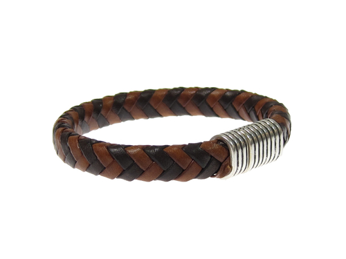 Herr läderarmband Dylan Brun/Cognac