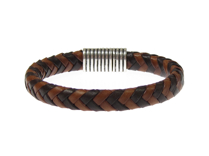 Herr läderarmband Dylan Brun/Cognac