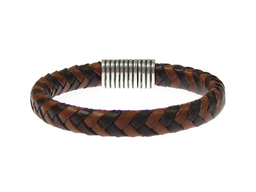 Herr läderarmband Dylan Brun/Cognac