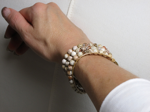 Armband Kendra Crazy Lace Agat Beige