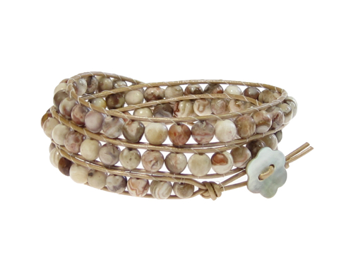 Armband Kendra Crazy Lace Agat Beige