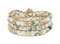 Armband Kendra Snäckskal Vit/beige/turkos