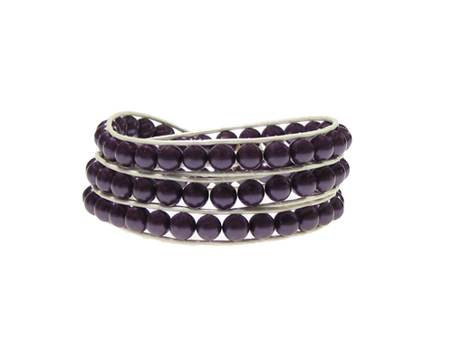 Armband Summer South Sea Shell Plommon