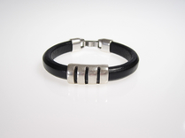Herr läderarmband Lancelot Svart