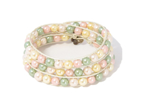 Armband Summer South Sea Shell Rosa/Grön/Gul