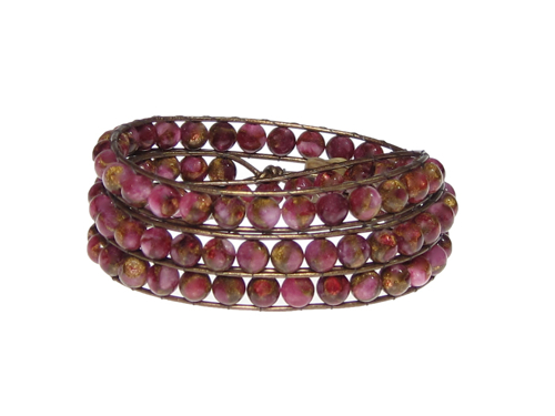 Armband Kendra Sponge Kvarts Ceriseröd