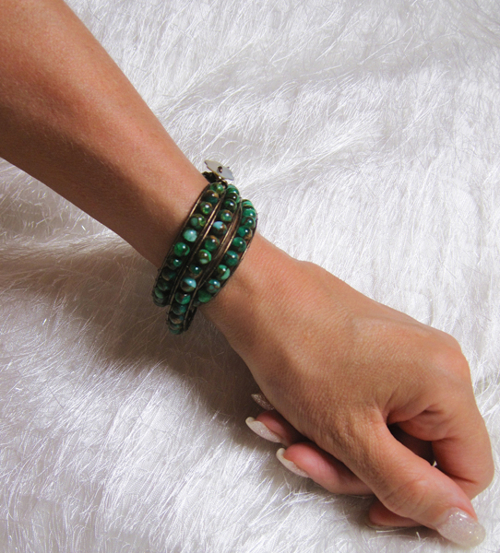 Armband Kendra Sponge Kvarts Grön