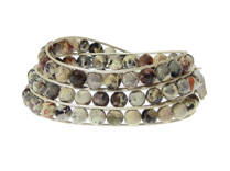 Armband Kendra Silver leaf jaspis
