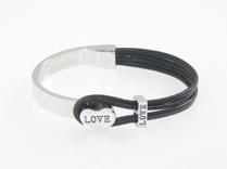 Armband Love Silver Svart