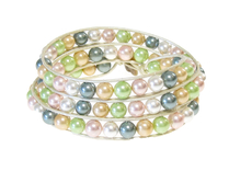 Armband Summer South Sea Shell Grön/Gul/Vit/Rosa