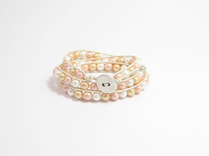 Armband Summer South Sea Shell Rosa/Vit/Guld
