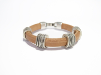 Herr läderarmband Elliot Natur