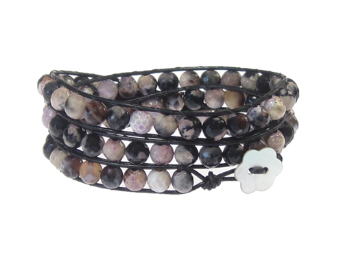 Armband Kendra Eldagat Svart/Ljungrosa