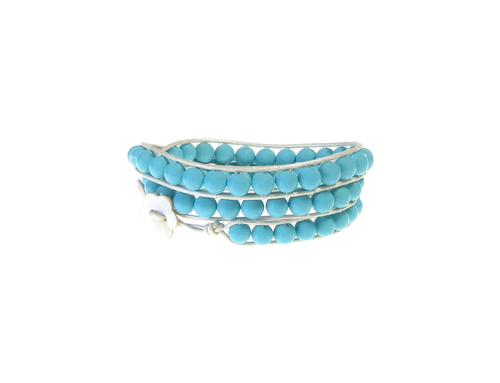 Armband Summer South Sea Shell Opak Turkos