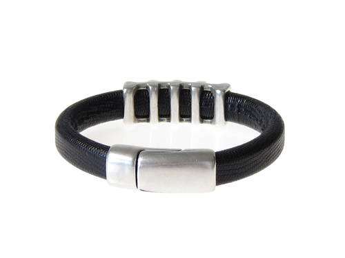 Herr läderarmband Liam Svart