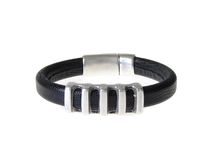Herr läderarmband Liam Svart