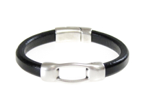 Herr läderarmband James Svart