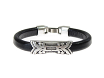 Herr läderarmband Samuel Svart