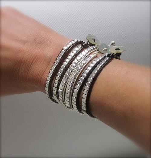 Armband Meredith Silver Beige
